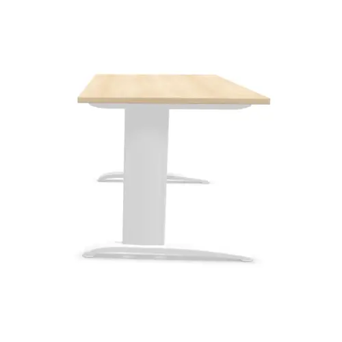Bureau BUENOS AIRES - 160 x 80 cm - Blad licht acacia en witte poten