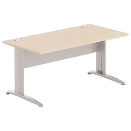 Bureau BUENOS AIRES - 160 x 80 cm - Licht acacia en aluminium poten - FIDUCIAL OFFICE SOLUTIONS 