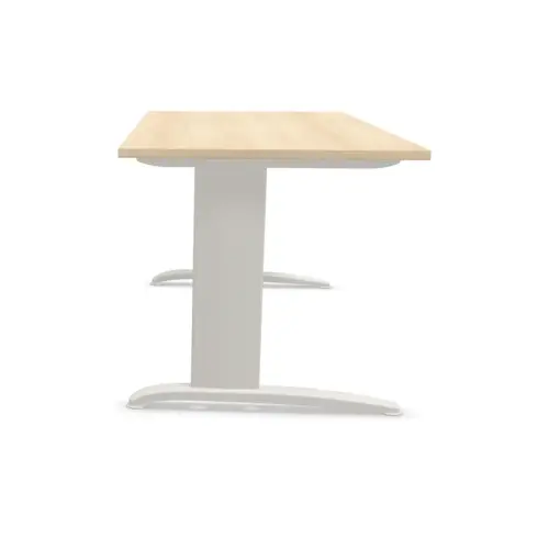 Bureau BUENOS AIRES - 160 x 80 cm - Licht acacia en aluminium poten - FIDUCIAL OFFICE SOLUTIONS 