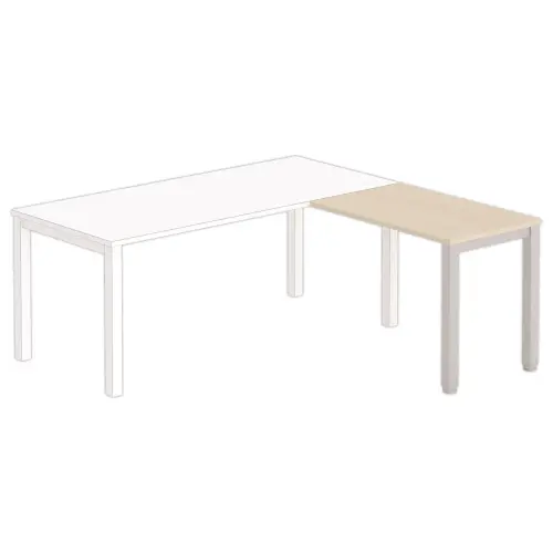 Retour BRUSSEL 98 x 60 acaciatafel - aluminium poten 
