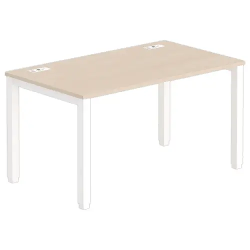 Bureau BRUXELLES 140 x 80 acacia - witte poten