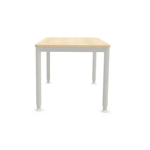 Tafel 140 x 80 acacia licht - aluminium poten