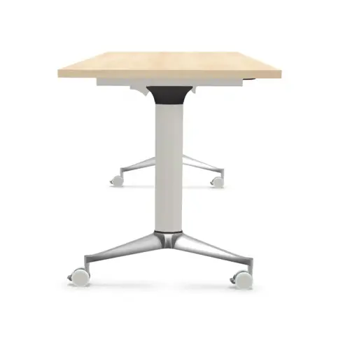 Klaptafel met wieltjes - 150 x 70 cm - Acacia/alu