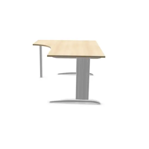 Bureau BUENOS AIRES compact terug naar links acacia licht/wit, L160