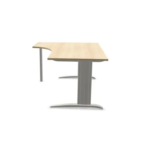 Bureau BUENOS AIRES compact terug naar links acacia licht/alu