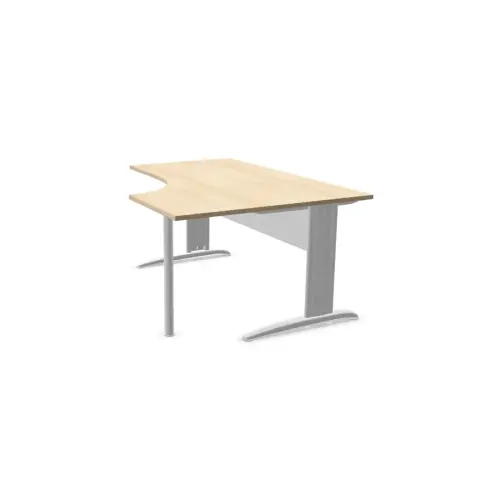 Bureau BUENOS AIRES compact retour naar rechts acacia/wit, L160