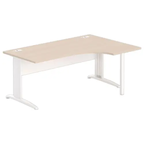 Bureau BUENOS AIRES compact terug naar rechts acacia/wit, L180