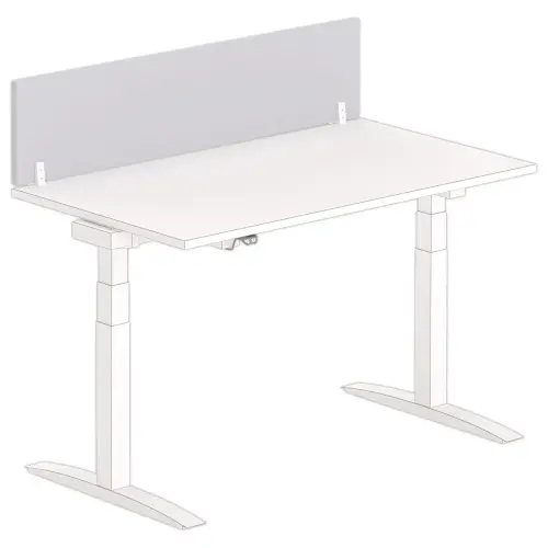 Kantoor scheidingswand L.140 grijs/wit 