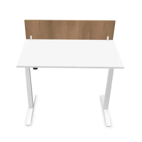 Kantoordivider L 140 notenhout/wit 