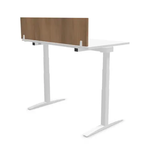 Kantoordivider L 140 notenhout/wit 