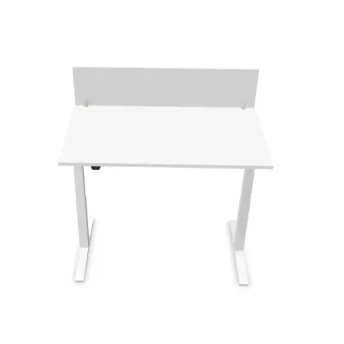 Bureau scheidingswand L. 140 wit/aluminium 