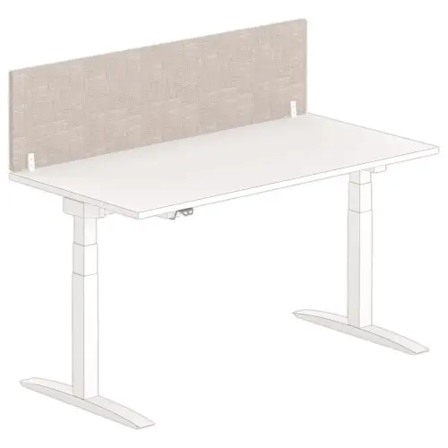 Scheidingswand akoustisch - voor bureau L 160 grijs/wit