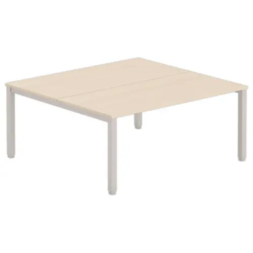 Bureau tegenover 4 poten 160 X 160 X 74 acacia/alu