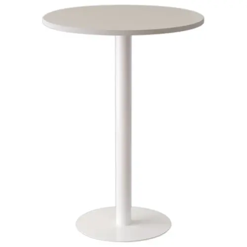 Statafel met wit blad Ø 80 cm