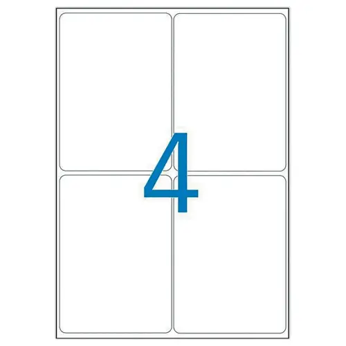25 Verwijderbare laserlabels 99,1x139 mm 100 labels/doos