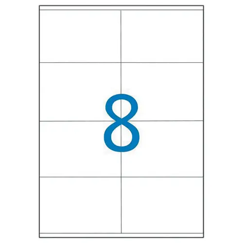 100  Multifunctionele etikettenvellen 105x70 mm, oftewel 800 etiketten/doos 