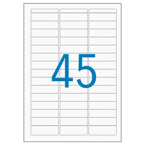 16 Multifunctionele etiketten vellen 12,8x38 mm, wit - 720 etiketten.