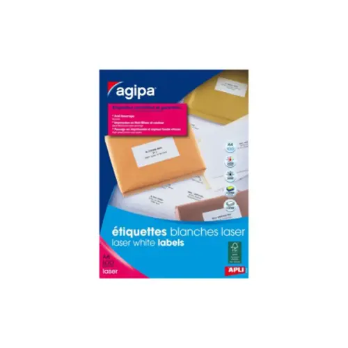 100 Laseretikettenbladen L99,1xH57 mm, oftewel 1000 etiketten/doos