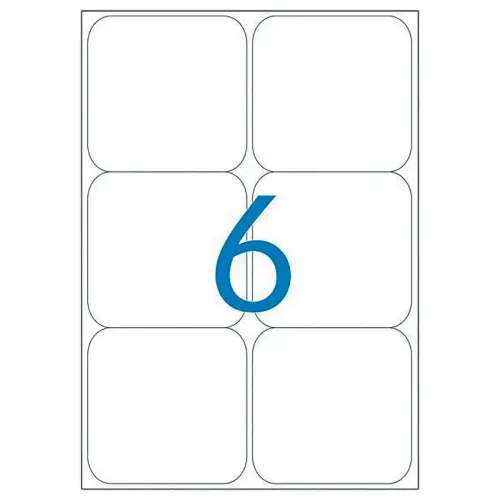 100 Laserlabels L99,1xH93,1 mm, oftewel 600 labels/doos