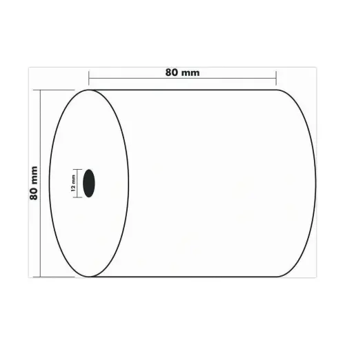 10 papierrollen voor kassa's en betaalautomaten 80x80mm 72 meter