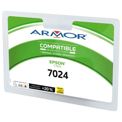 Inkjetcartridge ARMOR equivalent aan Epson T7024 - Geel 