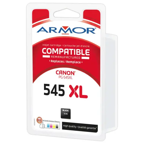 Inkjetcarrtridge ARMOR equivalent aan Canon PG-545XL - Zwart