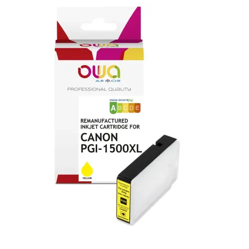 Inkjetcartridge ARMOR equivalent aan Canon  PGI-1500XL geel 