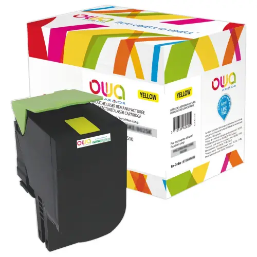 Cartridge ARMOR equiv. aan LEXMARK 80C2HY0 geel
