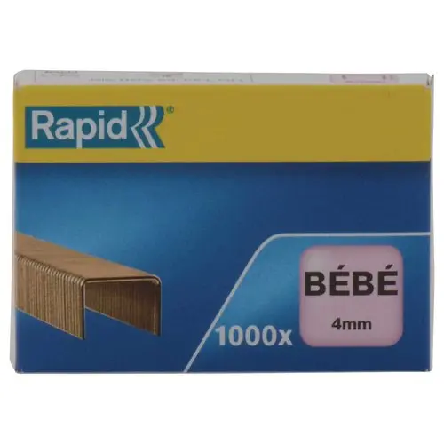 1000 Verkoperde nietjes voor bureaunietmachines Bébé - 4 mm - RAPID
