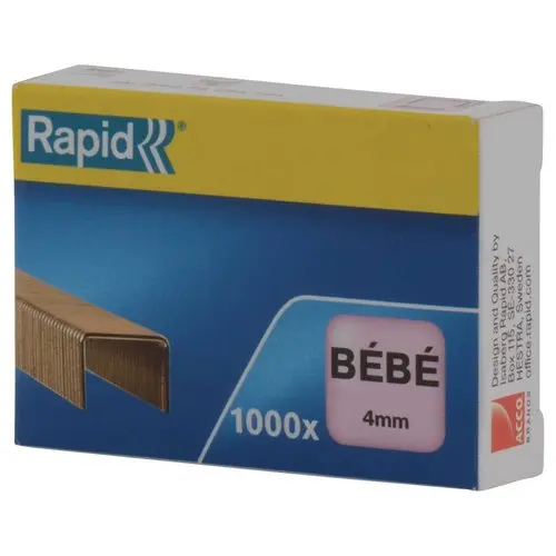 1000 Verkoperde nietjes voor bureaunietmachines Bébé - 4 mm - RAPID