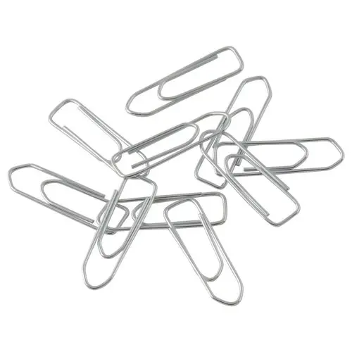 100  Paperclips met visgraatpunt in gegalvaniseerd staal - 25 mm 