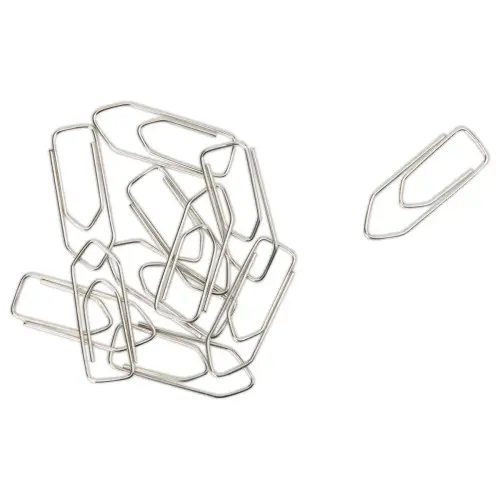 100  Paperclips met visgraatpunt in gegalvaniseerd staal - 32 mm 