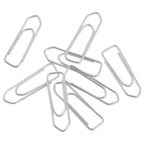 100  Paperclips met visgraatpunt in gegalvaniseerd staal - 32 mm 