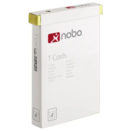 100  T-fiches voor planning - Maat 4 - Geel - NOBO 