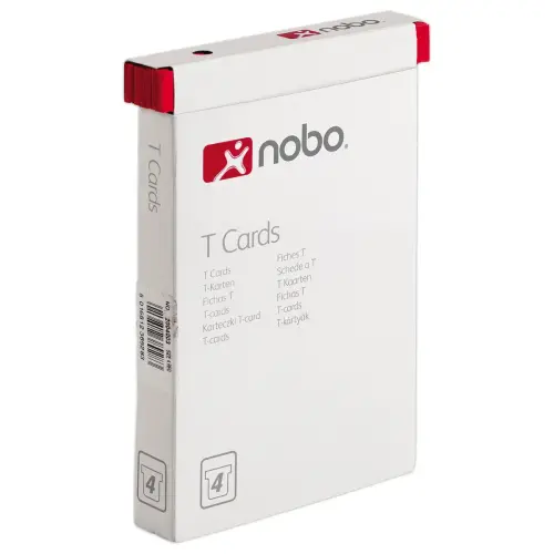100  T-fiches voor planning - Maat 4 - Rood - NOBO 