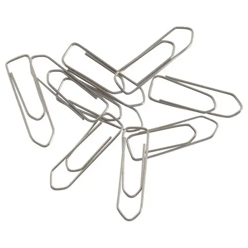 100 Vernikkelde paperclips uiteinde "Punt" -32mm