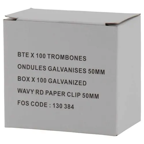 100  Gegolfde paperclips 5 cm 