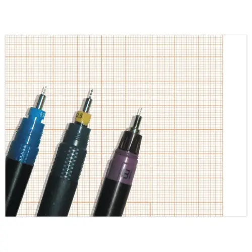 BLOC PAP VELIN MILLIMETRE GEPLAKT A4 50 Bladen 90g 