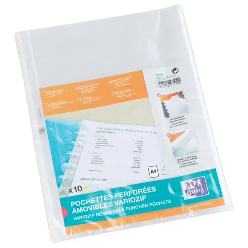 10 10 uitneembare 8/100e insteekmappen van polypropyleen in blisterverpakking