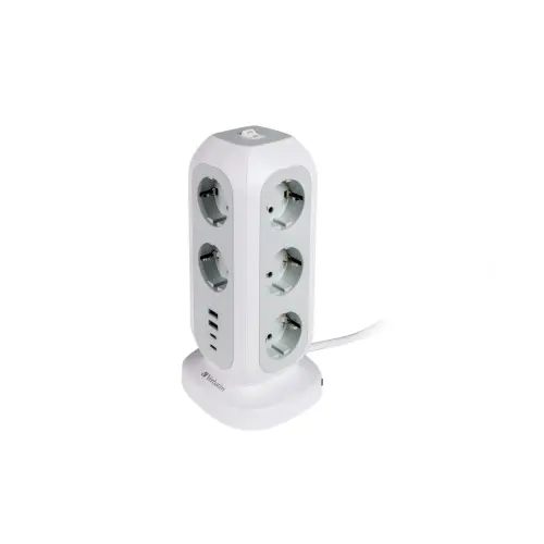 Compacte en mobiele WATTBALL stekkerdoos - Kleur: Wit/grijs