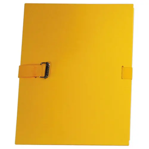 Map met band en voetflap - breedte max 13 cm - geel - ACCESS