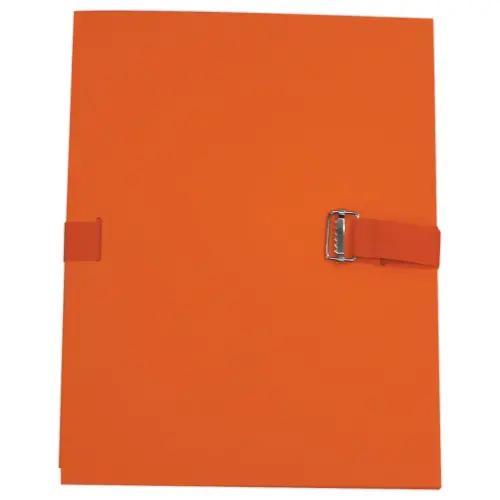 Map met band en voetflap - breedte max 13 cm - oranje - ACCESS