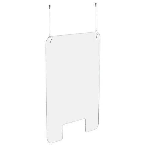 Beschermend scherm op te hangen met fixatiekit
