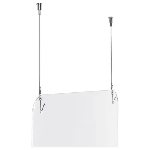 Beschermend scherm op te hangen met fixatiekit