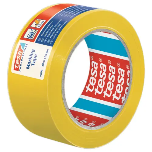 Vloermarkeringstape 33 m x 50 mm - Geel - TESA