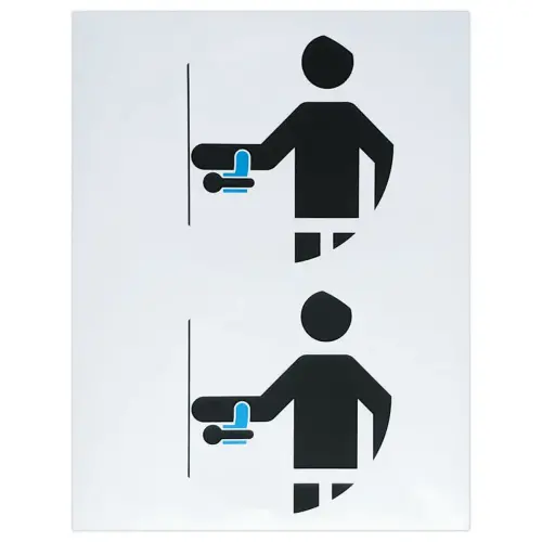 2 deurgreep, handsfree opening adapter, handicap/hygiëne