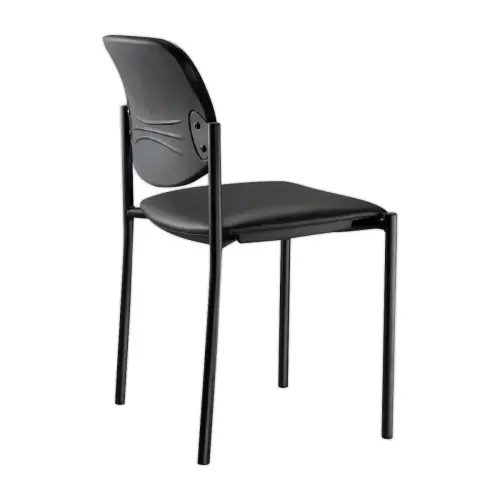 2  Wasbare kunstlederen stoelen - zwart 