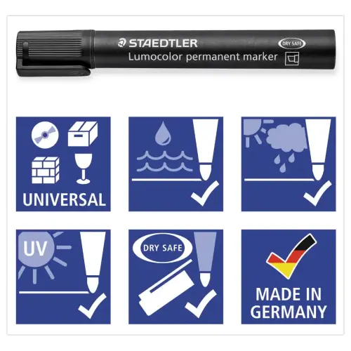 Permanente viltstift LUMOCOLOR zwart 