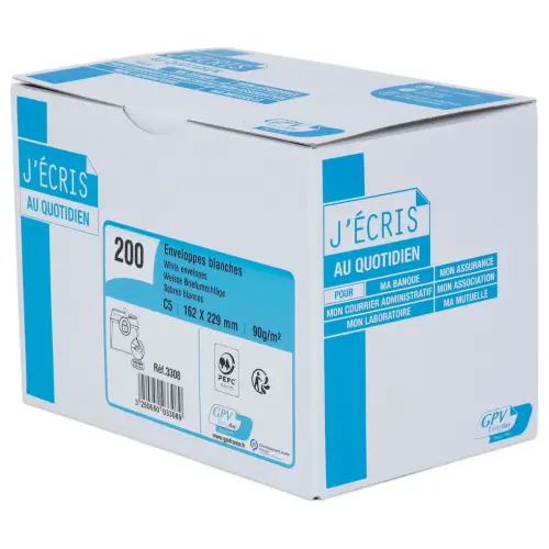 200 Witte siliconen band-enveloppen 162 x 229 mm 90g