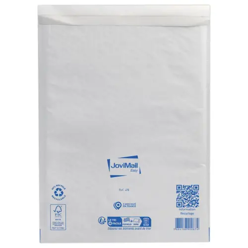 50 Witte gewatteerde omslagen met luchtkussens Sealed Air - 300 x 440 mm - JOVIMAIL